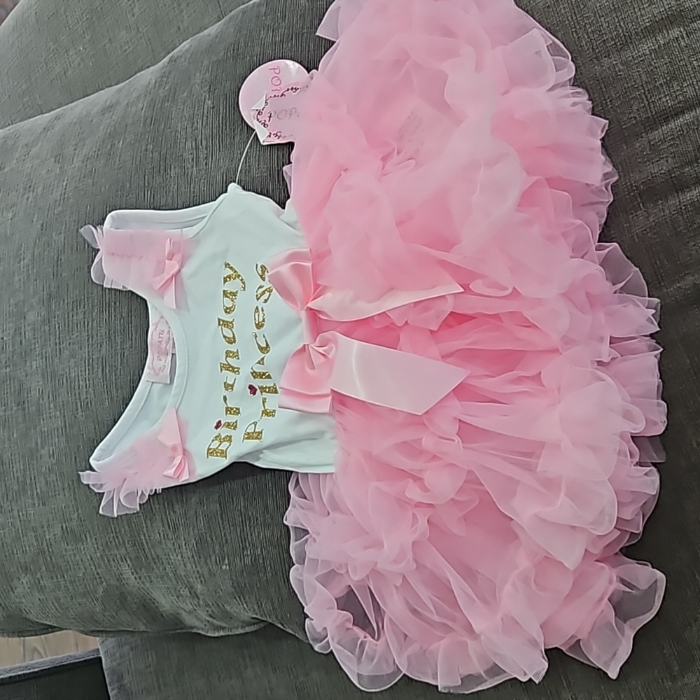 💥50% sale💥NEW Popatu Birthday Princess tutu onesie 12M #b537